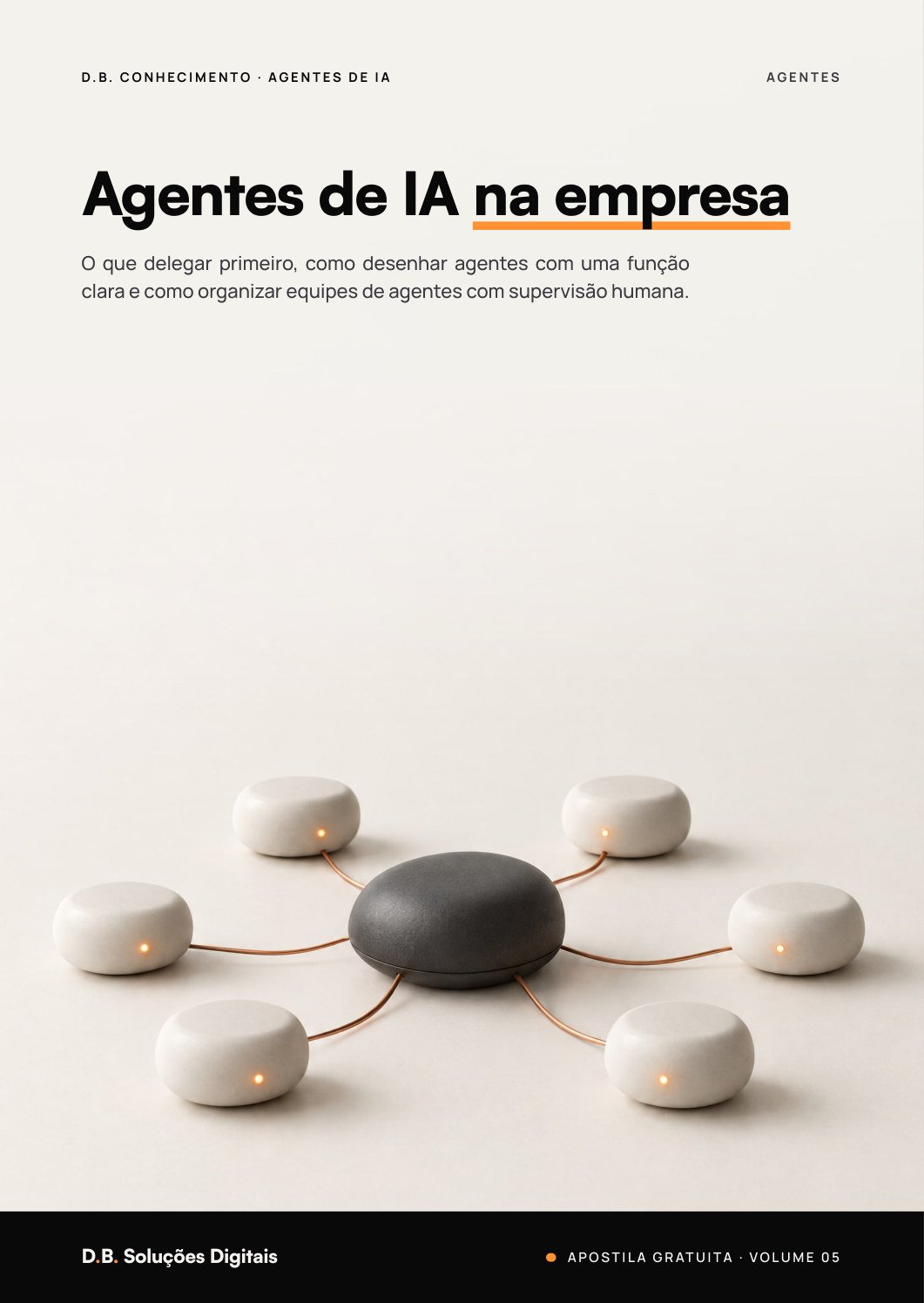 Capa da apostila Agentes de IA na empresa: delegar, orquestrar e supervisionar