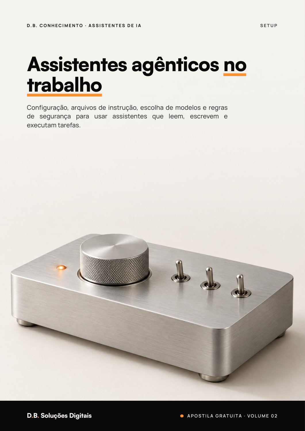 Capa da apostila Assistentes agênticos no trabalho: configuração, contexto e segurança