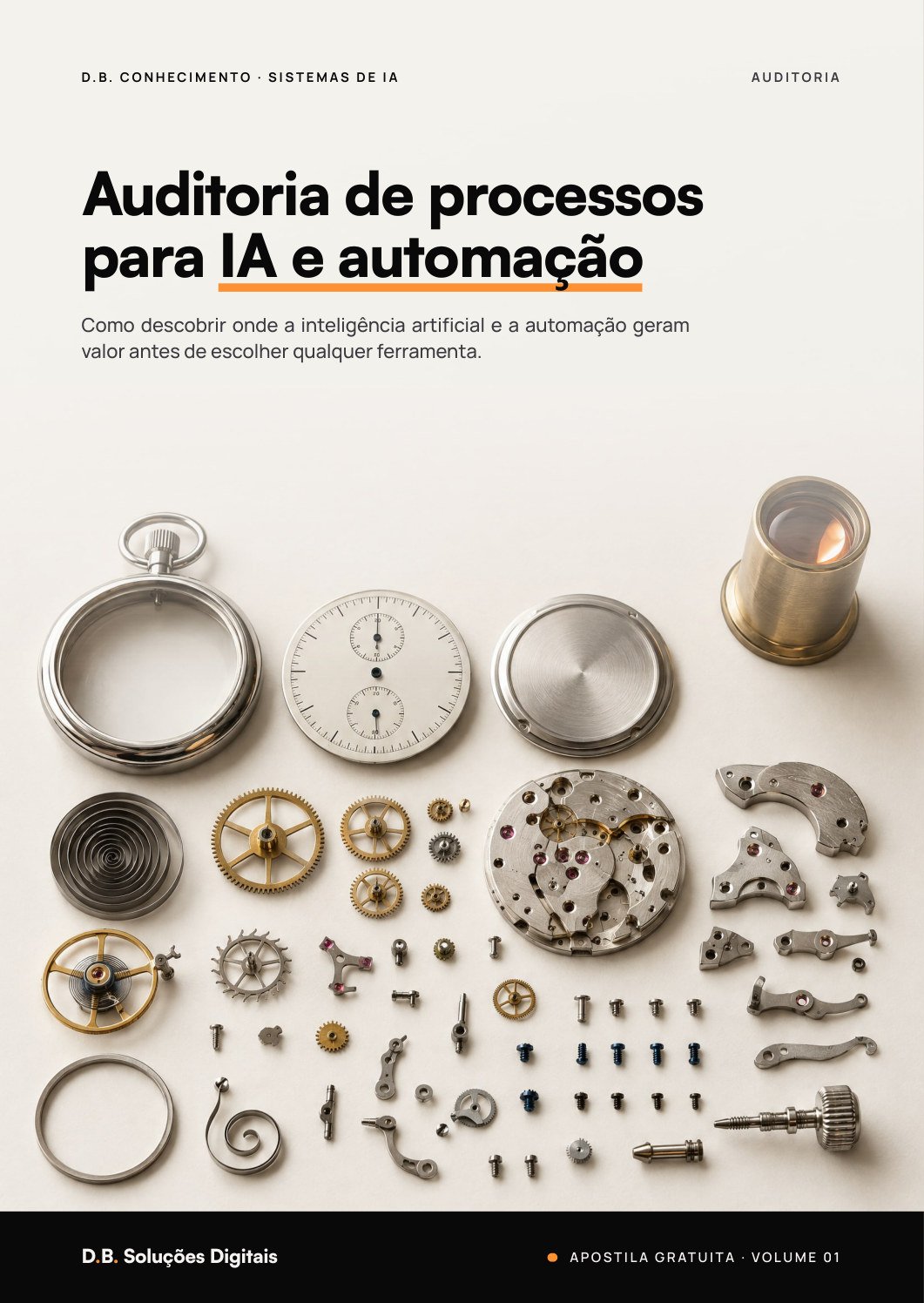 Capa da apostila Auditoria de processos para IA e automação