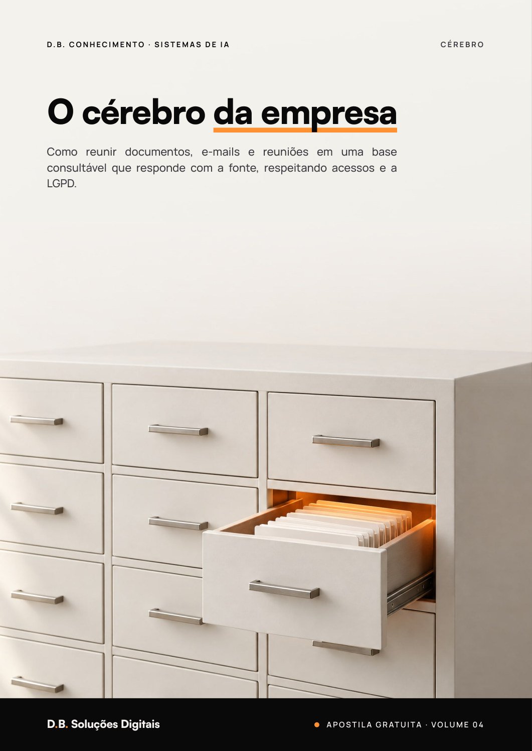 Capa da apostila Base de conhecimento empresarial com IA