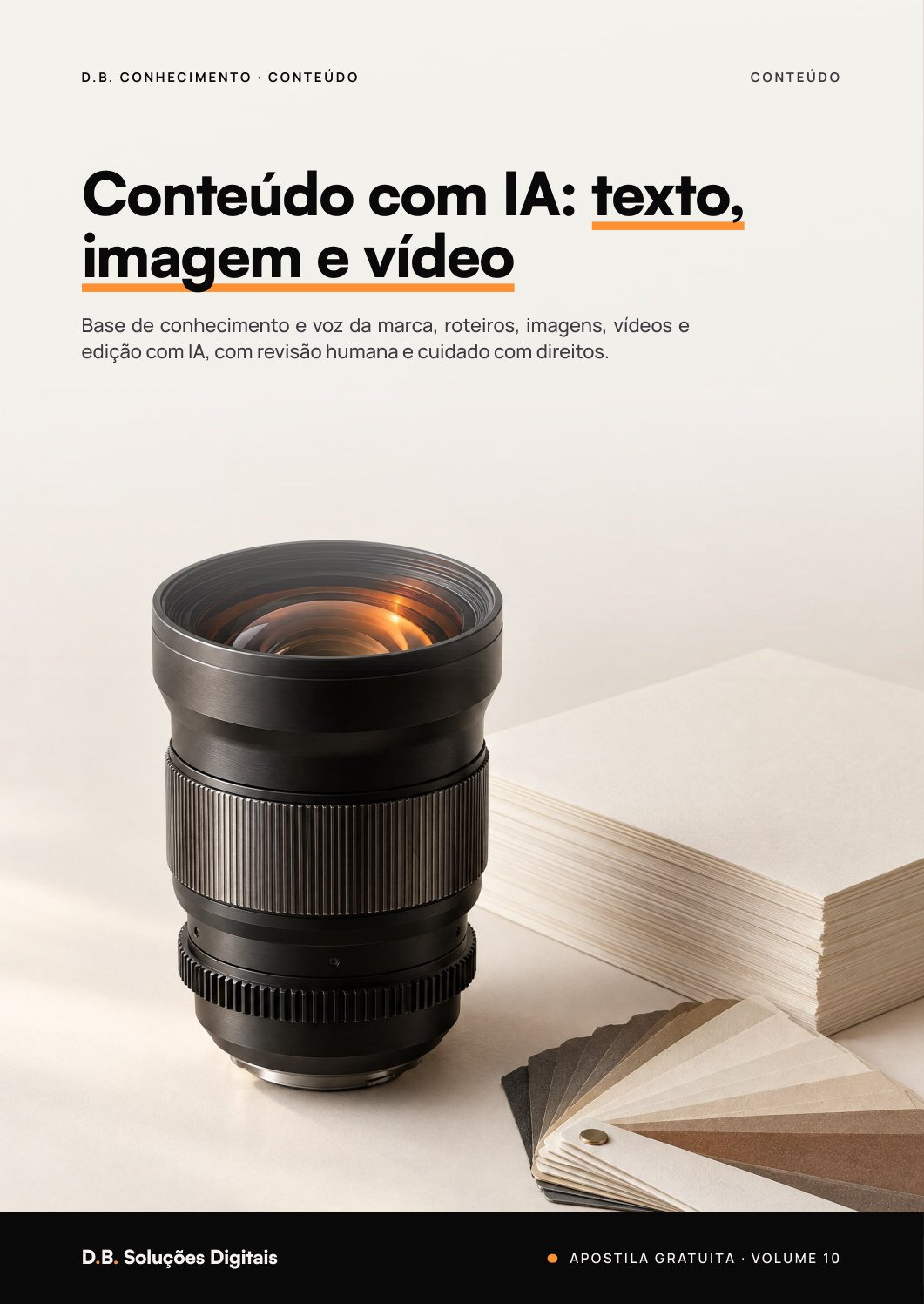 Capa da apostila Produção de conteúdo com IA: texto, imagem e vídeo